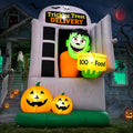7FT Halloween Inflatable Zombie Delivery Man Decor Outdoor Yard Decoration / Zombie Halloween Decorations