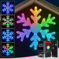 31.5Inch Large Snowflake Christmas Lights, RGB Color Changing Hanging Snowflake Decoration, APP & Remote