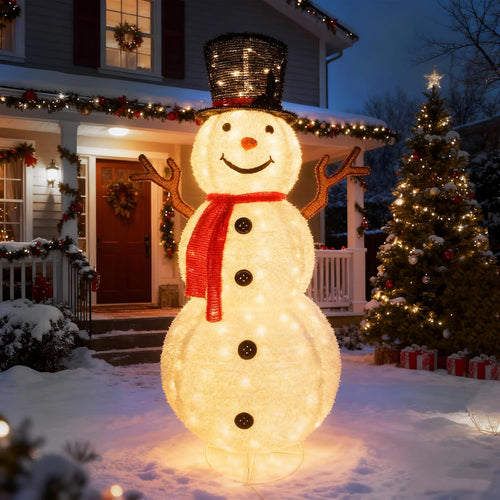 6 ft Lighted Pop-Up Snowman, Christmas outdoor decoration