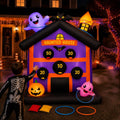 4.8 FT Halloween Inflatables Outdoor Haunted House Toss Game Yard Decor / Light Up Display,Score Toss