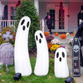 Kittmip 3 Pack Halloween Inflatable Standing Ghost Outdoor LED Decorations / Built-in LED Lights with Remote,