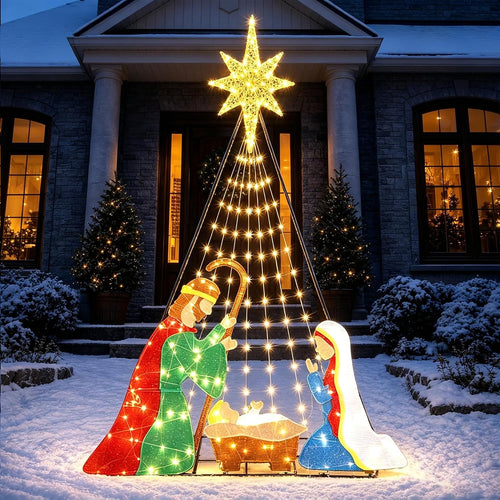 6 ft Lighted Nativity Scene, Christmas outdoor decoration